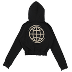CADETTE Cropped Hoodie Black/Camo