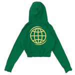 RIO Cropped Hoodie Green/Yellow